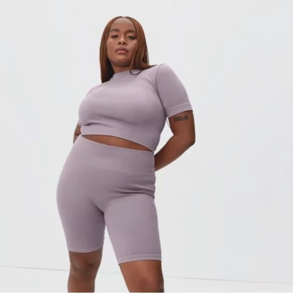 Everlane Lavender / Purple Seamless Ribbed Bike Short